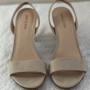 Women’s cream velvet strappy heels